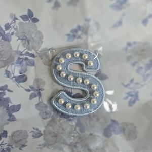 Blue Pearl Letter Patch